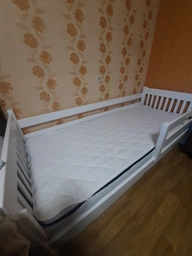 Наматрацник Sleepingg 80х190 см Захисний стьобаний антиалергенний з гумками по кутах, мікрофібра, білий (4820182651663) фото від покупців 1