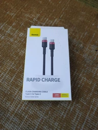 Кабель для зарядки Baseus CATKLF-AL91 Cafule 100W Type-C to Type-C, 2м red/black фото от покупателей 2