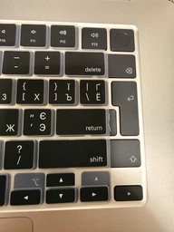 Силіконова накладка xVibe на клавіатуру MacBook New Air 15.3 2023-2026 Українскі літери US Black