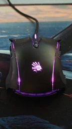 Миша ігрова A4Tech Bloody J90s (Black), Activated, Extra Fire Button, 8000 CPI, RGB, 20 млн. натискань, чорна, RGB підсвічування