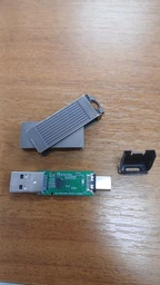 Флешка Двосторонняя Брелок Поворотная 2 в 1 для ПК и телефона PHILIPS 60UT USB 3.2 + Type-C OTG 64 гб Super Speed 150Mb/s Black