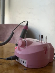 Фрезер для маникюра и педикюра профессиональный 65W 45000 об. мин + подарок 7 алмазных фрез белый фото от покупателей 6
