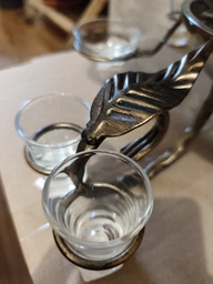Садж блюдо для подачі шашлика Grill з підігрівом 36см зі скляними соусницями та чарками фото от покупателей 3
