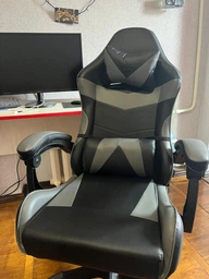 Кресло игровое GAMING CHAIR G-001 цвет черный-серый фото от покупателей 2