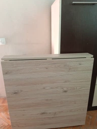 Стол-книжка трансформер Орион 2 Ferrum-decor 750x1520x730 Черный металл ДСП Дуб Сонома 16 мм (ORI204)