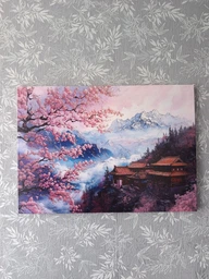 Картина на холсті МАKO "Дім серед сакур" 50x70 см MK10530_5070
