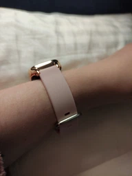 Ремінець силіконовий Mi Jobs Simple Premium Comfort для фітнес браслета Mi Smart Band 9 Active Silver з металевим корпусом Light Pink (mrk6067) фото від покупців 1