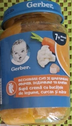 Пюре овоще-мясное Gerber Стерилизованное Весенний суп с кусочками овощей, индейкой и укропом для детей с 7 месяцев 190 г (8445292315401) фото от покупателей 4