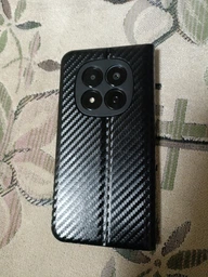 Чехол книжка Carbon с магнитом для Xiaomi Redmi Note 15 Pro 5G черный фото от покупателей 1
