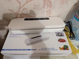 Профессиональный вакууматор для еды Vacuum Sealer Container, 120 Вт вакуумный упаковщик, вакуматор для продуктов с функцией вакумирование внешних контейнеров, Silver