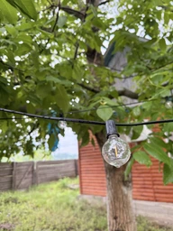 Уличная гирлянда ретро лампочки 30 м 50 LED с тёплым светом декоративная праздничная садовая для дома двора террасы альтанки кафе ресторана свадьбы вечеринок водонепроницаемая стойкая для наружного освещения чёрная IP44 с 2 запасными лампочками (101228) фото от покупателей 3