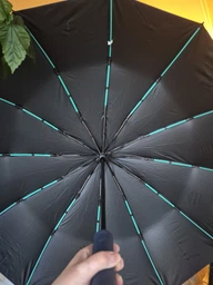 Парасоля складна автоматична Super Strong 60Bone Windproof, велика, вітростійка, водонепроникна, з UV-захистом, синій фото від покупців 2