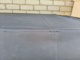 Садова гойдалка Relax Green посилена тримісна з навісом, сталева рама з порошковим покриттям, навантаження до 250 кг, водонепроникний поліестер, регульований тент, розміри 170×180×100 см фото від покупців 15