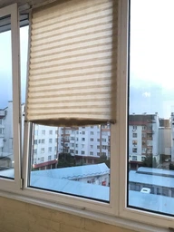Штора плиссе самоклеящаяся 90×180 см — жалюзи без сверления, быстрый монтаж, защита от солнца 2 уровня, коричневый YouWe, 2100120 фото от покупателей 3
