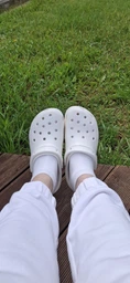 Женские кроксы Crocs Jibbitz Classic Platform Clog W 206750-2Y2 38-39 (W8) 24 см Бежевые (1914489634986) фото от покупателей 1