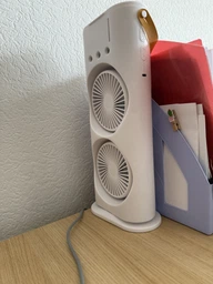 Вентилятор аккумуляторный беспроводной + USB + пульт ДУ двойной с подсветкой 3в1 360° настольный мини кондиционер для увлажнения воздуха охладитель для комнаты офиса дачи фото от покупателей 5