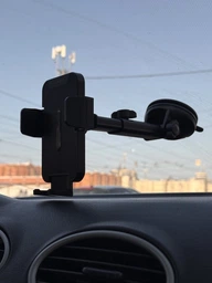 Держатель для телефона в автомобиль LISEN 2в1 на лобовое стекло приборную панель автодержатель раздвижной на вакуумной присоске в машину автомобильный холдер регулируемый на 360° универсальное крепление для смартфона Android iPhone кронштейн на торпеду фото от покупателей 5