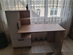 Компьютерный стол Garant Стандарт L Дуб крафт золотой/Нимфея альба (00-00526342) фото от покупателей 3