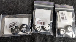 Силіконові накладки на стіки Лапки (White/Red) для геймпадів Sony DualShock PS4 / DualSense PS5 / Xbox Series|One (2шт.) [408053970]