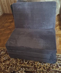 Матрац трансформер 80×200×10 см, складне ліжко 3в1 з подушкою, матрац для гостей, балкона та відпочинку, коричневий