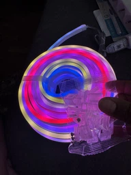 Розумний гнучкий неон USB 2 м. Смарт Neon RGB кольорове керування з телефону + пульт з Bluetooth та синхронізацією музики фото від покупців 2