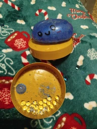Сквіш Пельмень 10 см у коробочці, іграшка-антистрес Glitter Dumpling усміхнений пельмешка в пароварці фото від покупців 5