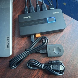 KVM-перемикач MT-Viki MT-KH2S 2 порти HDMI 4K/60Hz Black