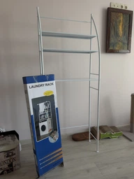 Полка стеллаж напольная над стиральной машинкой Laundry Rack 361 WO