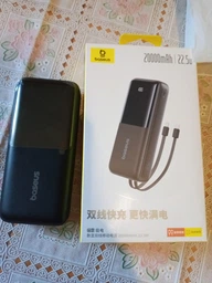 Повербанк Baseus 20000 mAh 22.5W з вбудованими кабелями Type-C та Lightning з LED-дисплеєм і швидкою зарядкою PD/QC фото від покупців 1