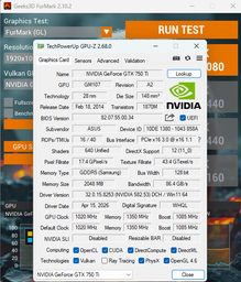 Видеокарта GTX 750Ti 2GB Asus GDDR5 (GTX750TI-OC-2GD5) Б/У