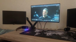 Настільне кріплення для двох моніторів OfficePro MA412B із пружиною 17-32" 2-9 кг Black фото від покупців 2