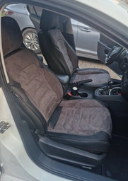 5D Чехлы на сиденья для MITSUBISHI L200 2006-2015 Autovalom Flannel черные с серой вставкою фото от покупателей 4