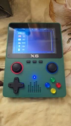 Портативная игровая консоль SUP X6-1000 игр, ретро приставка мультимедийная, экран 3.5" Зеленый