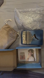 Музыкальный инструмент Калимба Kalimba на 17 язычков Ручное фортепиано Синий с Оленем K-17-11S