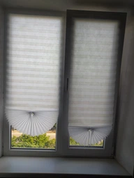Штора плісе (жалюзі) самоклеюча 60×180 см, білий – без свердління, легкий монтаж, захист від сонця 2 рівня, YouWe 2100086 фото від покупців 7