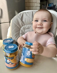 Упаковка пюре овоче-м'ясного Gerber Стерилізоване зі шматочками Овочі з куркою для дітей із 7 місяців 190 г х 6 шт (8445292315067) фото від покупців 1