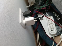Сетевое зарядное устройство Hoco C115A, 2 Type-C, USB, PD 65W, белое