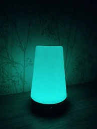 Аккумуляторний нічник з USB зарядкою LED RGB лампа в спальню Villa Volance з пультом, зміна 13 кольорів, регулювання яскравості біла + жовта фото від покупців 3