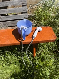 Душ портативний Travel shower від USB кемпінговий з помпою білий акумуляторний