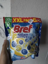 Туалетні блоки для унітазу Bref Сила Актив Лимонна свіжість 4 шт (9000101308907) фото від покупців 1