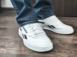 Мужские кеды кожаные низкие Reebok Club C Revenge 100032881 5905588458029 45 (11.5US) 29.5 см Белые (5905588458111)