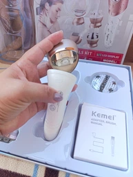 Беспроводной эпилятор Kemei для сухой и влажной депиляции 5в1 с насадками депилятор пемза массажер бритва пилинг с подсветкой фото от покупателей 2