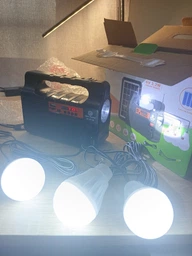 Переносная Сонячна Станція Потужний Ліхтар Powerbank Від Сонячної Батареї Bluetooth Колонка І Радіо Чорний