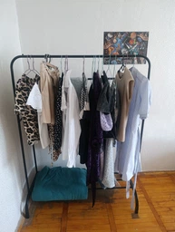 Двойная стойка вешалка для одежды и обуви Smart Loft Master Rack стальная с полкой Black фото от покупателей 5