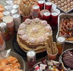 Коржі для торта Київський Merci білкові 450 г з ядрами арахісу набір коржів для домашнього торта готові до використання