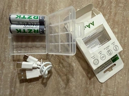 Акумулятор RZTK Cell Recharge Type-C 2100 мА·год Li-ion AA 2 шт + зарядний кабель фото від покупців 1