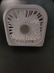 Портативный мини-вентилятор Halter Folding Fan с 3 скоростями складной с ремешком на шею белый фото от покупателей 1