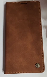 Чохол-книжка CaseMe із нубуку для Xiaomi Poco F6 Світло-коричневий фото від покупців 4