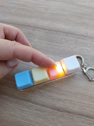 Антистресс брелок кейкап клавиатура с RGB подсветкой, механические кнопки фото от покупателей 2