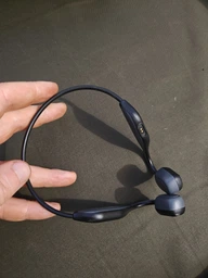 Бездротові навушники кісткової провідності Piramita DV68 з Bluetooth 5.3 та RGB підсвіткою Спортивні навушники для бігу, тренувань і активного відпочинку Чорний